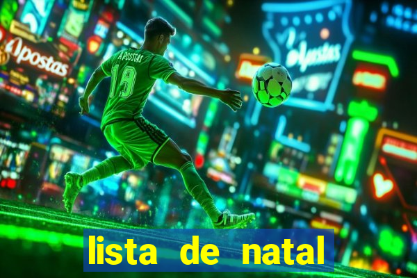 lista de natal para imprimir